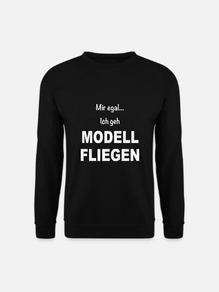 Modellflug Pilot Modellbau Flugzeug Modellbauer - Unisex Pullover - Schwarz