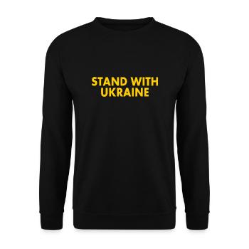 stand with ukraine - Unisex Sweatshirt - black - Front - Alina (178cm) & Michal (187cm)