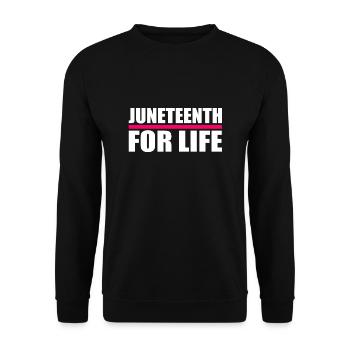 juneteenth - Unisex Sweatshirt - black - Front - Alina (178cm) & Michal (187cm)