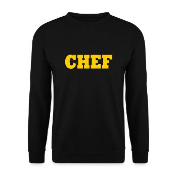 Chef - Unisex Pullover - Schwarz - Vorne - Alina (178cm) & Michal (187cm)