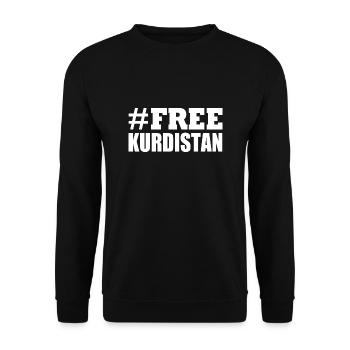 Free Kurdistan - Unisex Sweatshirt - black - Front - Alina (178cm) & Michal (187cm)