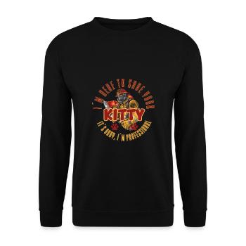 Feuerwehrmann Feuerwehr & Sprüche - Unisex Pullover - Schwarz - Vorne - Alina (178cm) & Michal (187cm)