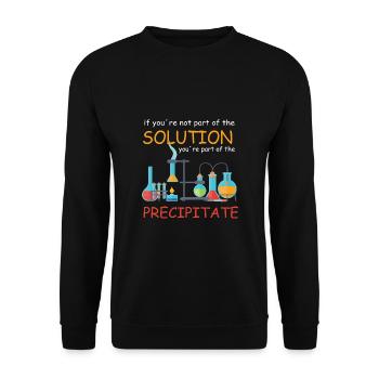 Chemie Lehrer Wissenschaftler Chemieker - Unisex Pullover - Schwarz - Vorne - Alina (178cm) & Michal (187cm)