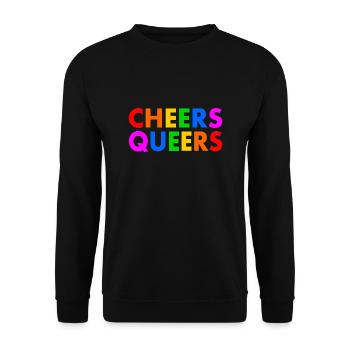 Cheers queers - Unisex Sweatshirt - black - Front - Alina (178cm) & Michal (187cm)