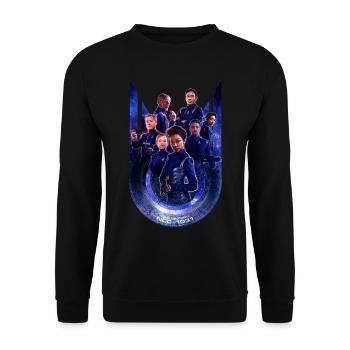 Star Trek Discovery First Season Crew - Unisex Sweatshirt - black - Front - Alina (178cm) & Michal (187cm)