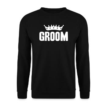 groom with crown - Sweat-shirt Unisexe - noir - Devant - Alina (178cm) & Michal (187cm)