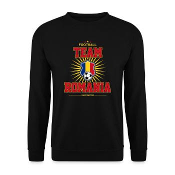 Romania - Unisex Sweatshirt - black - Front - Alina (178cm) & Michal (187cm)