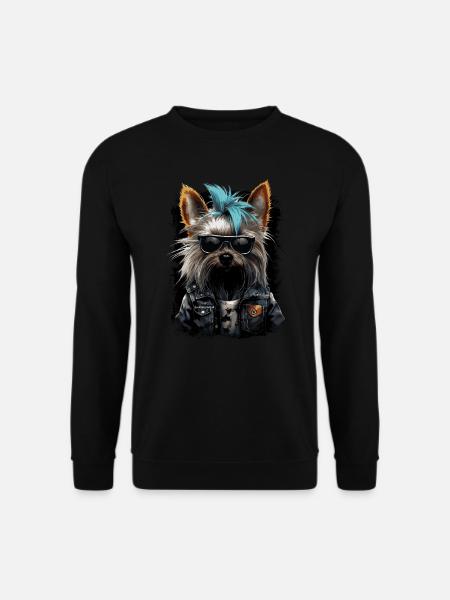 Punk Yorkshire Terrier - Unisex Sweatshirt - black
