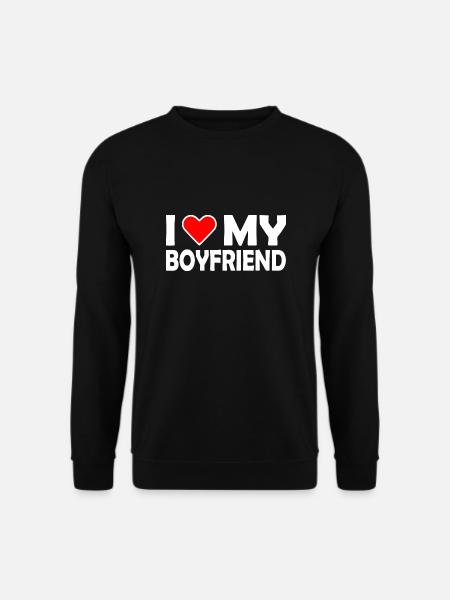 I love my boyfriend - Genser unisex - svart