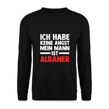 Albanians Albanian Albania - Unisex Sweatshirt - black - Front - Alina (178cm) & Michal (187cm)