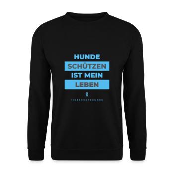 hunde schutz leben - Unisex Pullover - Schwarz - Vorne - Alina (178cm) & Michal (187cm)