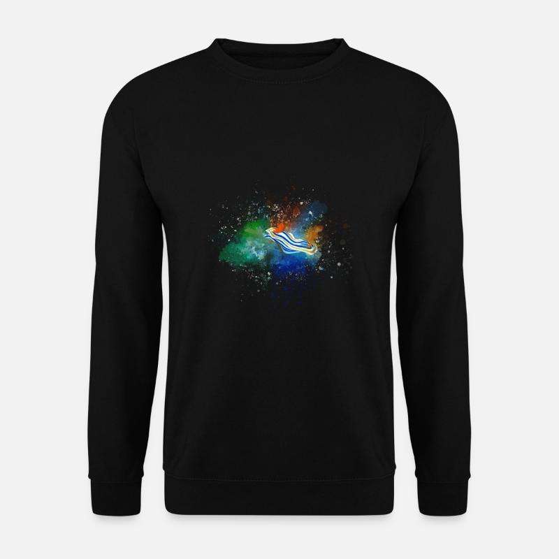 Bunte Marine Nacktschnecke Schnecke - Unisex Pullover - Schwarz