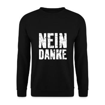 NEIN DANKE WIDERSTAND DEMO - Unisex Pullover - Schwarz - Vorne - Alina (178cm) & Michal (187cm)