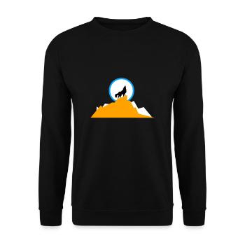 Wolf Mountain - Unisex Sweatshirt - black - Front - Alina (178cm) & Michal (187cm)