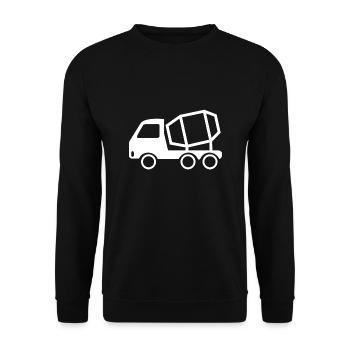 Concrete mixer construction site concrete - Unisex Sweatshirt - black - Front - Alina (178cm) & Michal (187cm)