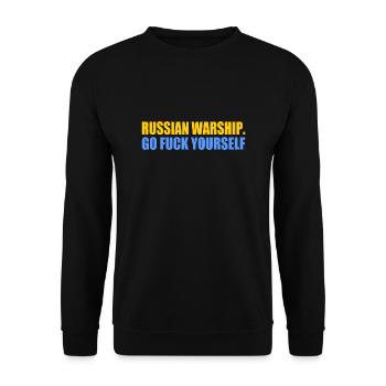 russian warship go f yourself - Sweat-shirt Unisexe - noir - Devant - Alina (178cm) & Michal (187cm)