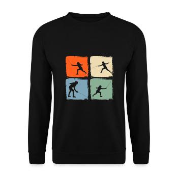 Clôture Clôture - Sweat-shirt Unisexe - noir - Devant - Alina (178cm) & Michal (187cm)