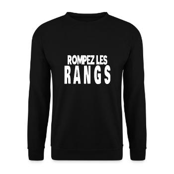 rompez les rangs - Sweat-shirt Unisexe - noir - Devant - Alina (178cm) & Michal (187cm)