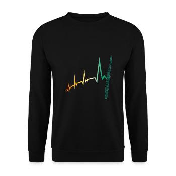 Flute Heartbeat Flute - Unisex Sweatshirt - black - Front - Alina (178cm) & Michal (187cm)