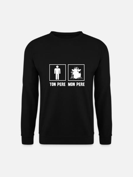 papa batteur - Sweat-shirt Unisexe - noir