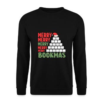 Père Noël Noël Livres de lecture - Sweat-shirt Unisexe - noir - Devant - Alina (178cm) & Michal (187cm)