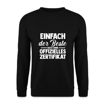 Employee Worker Colleague Work colleague - Unisex Sweatshirt - black - Front - Alina (178cm) & Michal (187cm)
