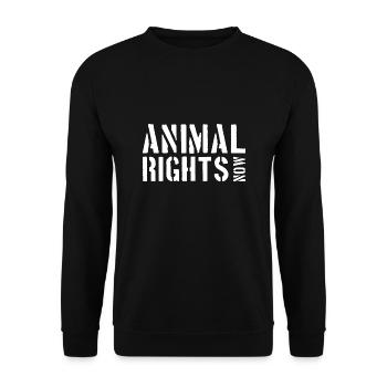 ANIMAL RIGHTS NOW - Unisex Sweatshirt - black - Front - Alina (178cm) & Michal (187cm)