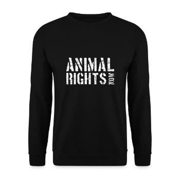 ANIMAL RIGHTS NOW - Unisex Sweatshirt - black - Front - Alina (178cm) & Michal (187cm)