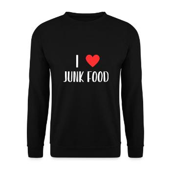I Love Junk Food - Unisex Sweatshirt - black - Front - Alina (178cm) & Michal (187cm)