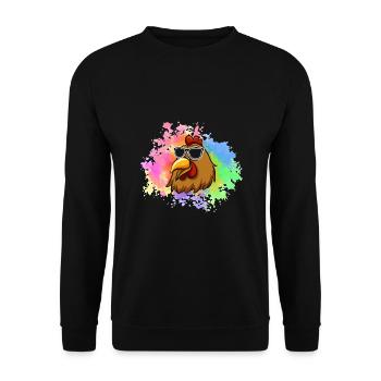 Poules Poule - Sweat-shirt Unisexe - noir - Devant - Alina (178cm) & Michal (187cm)