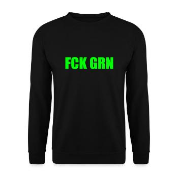 Fck grn - Sweat-shirt Unisexe - noir - Devant - Alina (178cm) & Michal (187cm)