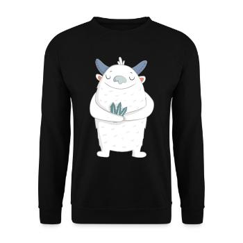 yeti - Unisex Sweatshirt - black - Front - Alina (178cm) & Michal (187cm)