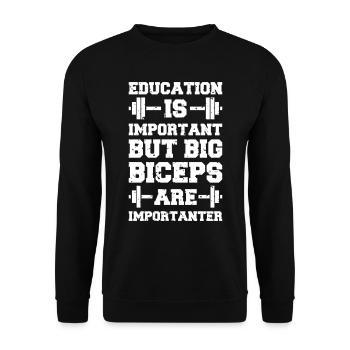 Entraînement de remise en forme - cadeau drôle pour les athlètes - Sweat-shirt Unisexe - noir - Devant - Alina (178cm) & Michal (187cm)