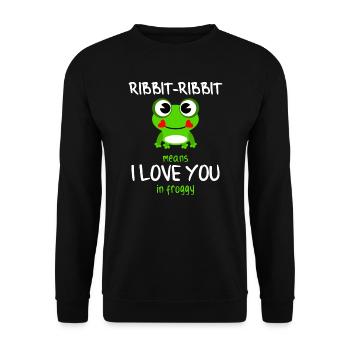 Funny saying frog frog shirt gift - Unisex Sweatshirt - black - Front - Alina (178cm) & Michal (187cm)