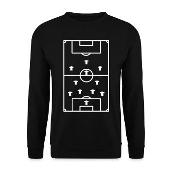 Football fan de mise en place de la tactique entraîneur cadeau - Sweat-shirt Unisexe - noir - Devant - Alina (178cm) & Michal (187cm)