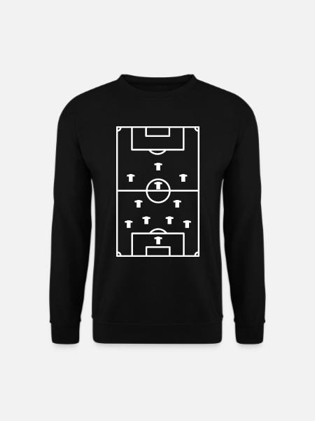 Fußball Fan Aufstellung Taktik Trainer Geschenk - Unisex Pullover - Schwarz