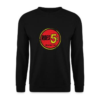 Vintage Amusement Park Signage from Palisades Park - Unisex Sweatshirt - black - Front - Alina (178cm) & Michal (187cm)