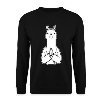Lama chrétien chrétien - Sweat-shirt Unisexe - noir - Devant - Alina (178cm) & Michal (187cm)