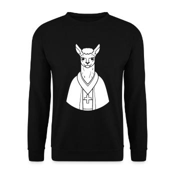 Lama chrétien chrétien - Sweat-shirt Unisexe - noir - Devant - Alina (178cm) & Michal (187cm)