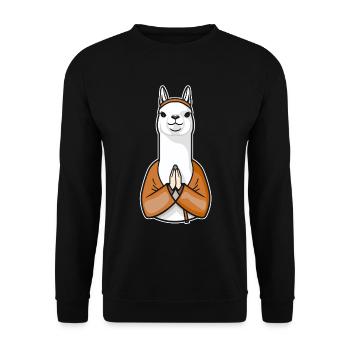 Lama chrétien chrétien - Sweat-shirt Unisexe - noir - Devant - Alina (178cm) & Michal (187cm)