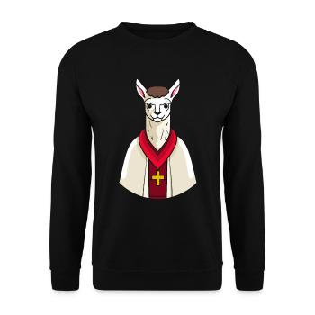 Lama chrétien chrétien - Sweat-shirt Unisexe - noir - Devant - Alina (178cm) & Michal (187cm)