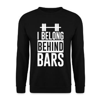 J’ai ma place derrière les barreaux - Sweat-shirt Unisexe - noir - Devant - Alina (178cm) & Michal (187cm)