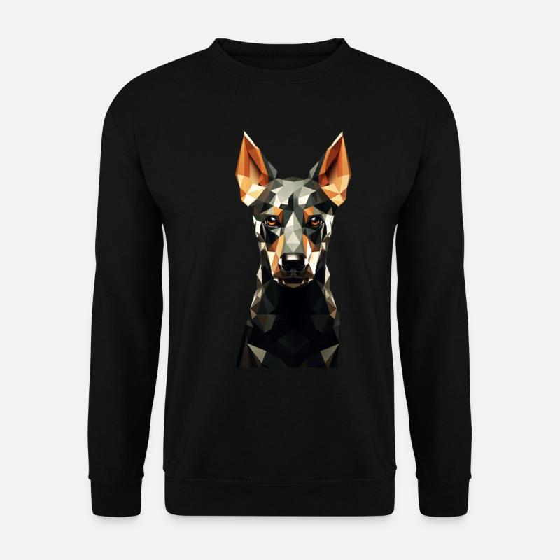 Animation géométrique de chien - Sweat-shirt Unisexe - noir