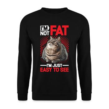 I'm Not Fat, I'm Just Easy To See 43 - Unisex Sweatshirt - black - Front - Alina (178cm) & Michal (187cm)