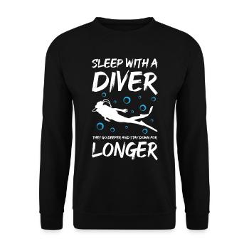Sleep With A Diver - Unisex Sweatshirt - black - Front - Alina (178cm) & Michal (187cm)