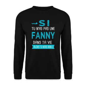 Fanny Si tu n as pas une fanny - Sweat-shirt Unisexe - noir - Devant - Alina (178cm) & Michal (187cm)