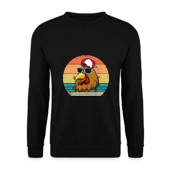 Poules Poule - Sweat-shirt Unisexe - noir - Devant - Alina (178cm) & Michal (187cm)