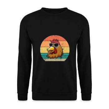 Poules Poule - Sweat-shirt Unisexe - noir - Devant - Alina (178cm) & Michal (187cm)