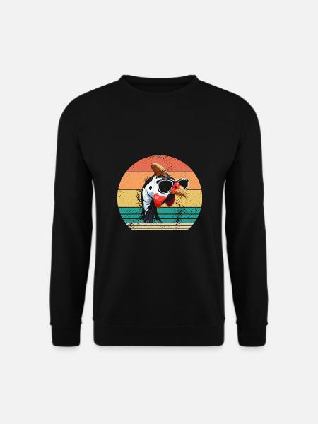 Chickens Rooster Guinea Fowl - Unisex Sweatshirt - black
