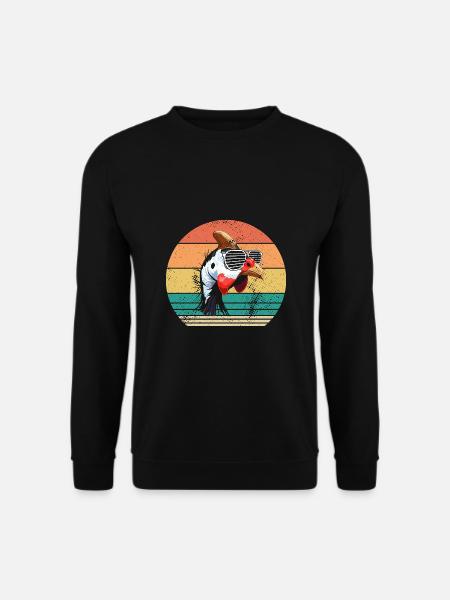 Chickens Rooster Guinea Fowl - Unisex Sweatshirt - black